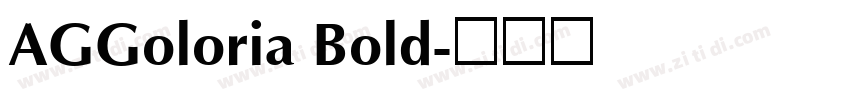 AGGoloria Bold字体转换
